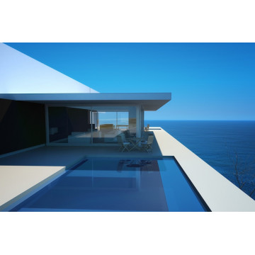 Glass terrace fencing for modern exteriors