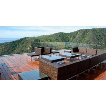 Glass terrace fencing for safety and design