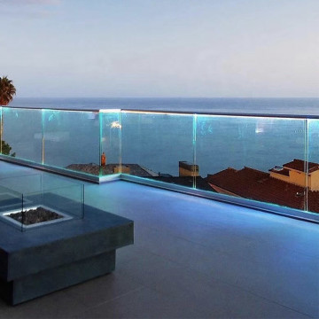 LED glass railings