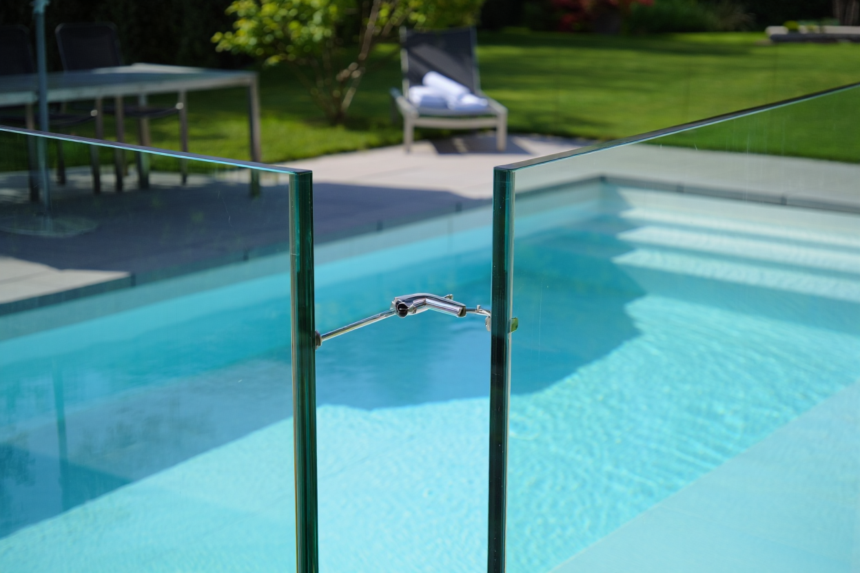 Barrière piscine verre trempé