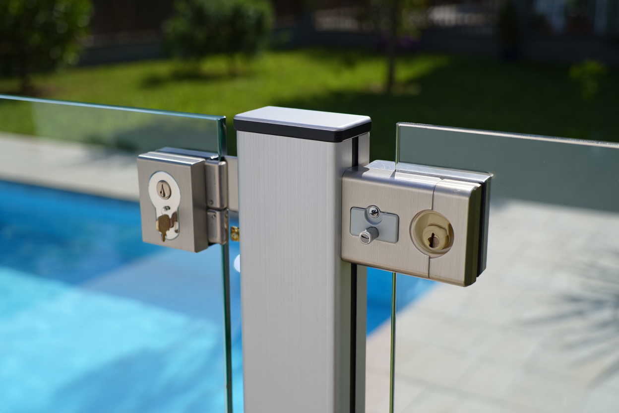 Portillon sécurisé pour barrière piscine