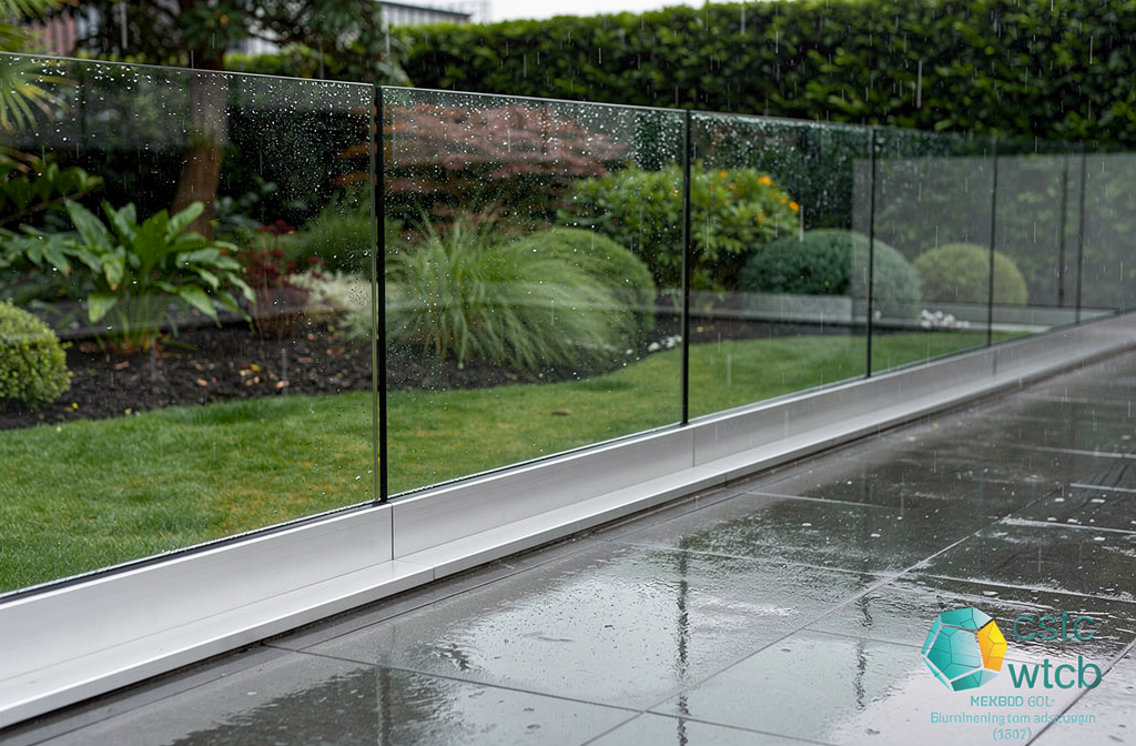 Garde-corps en verre et aluminium sur une terrasse moderne résistant aux intempéries