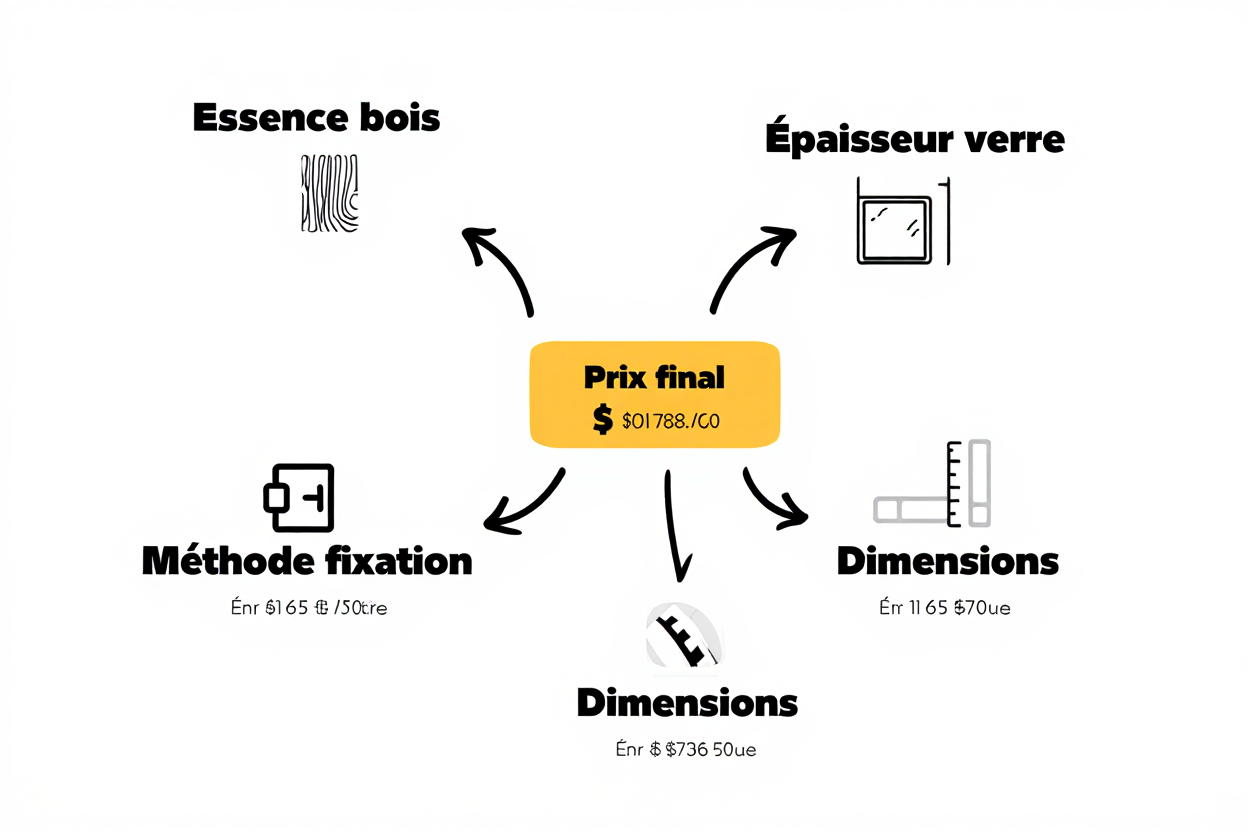 Facteurs de coût garde-corps verre