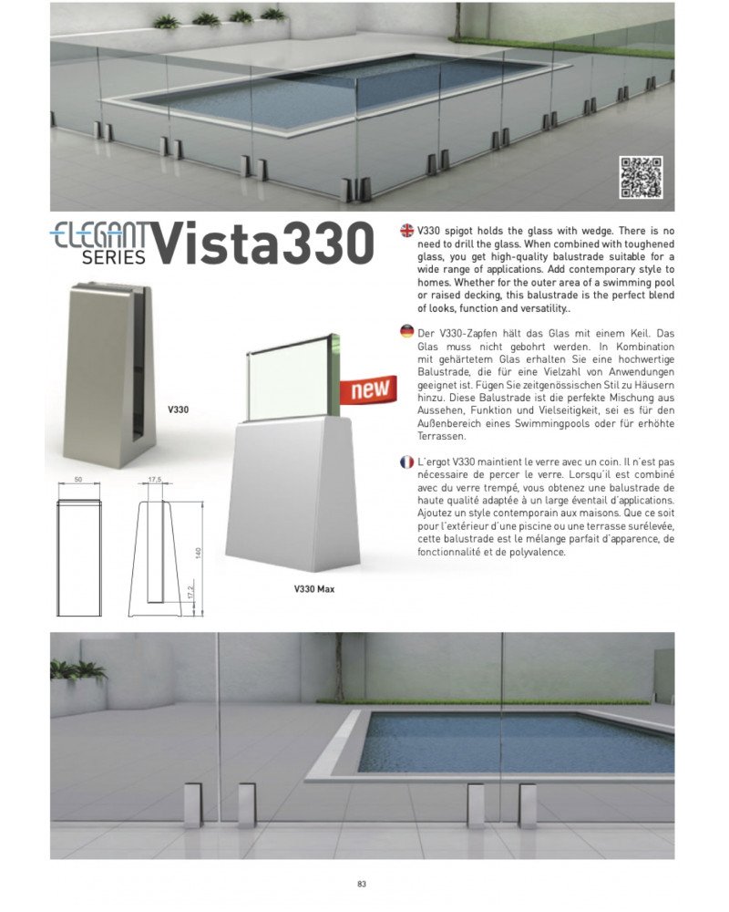 MV330 Cloture piscine verre